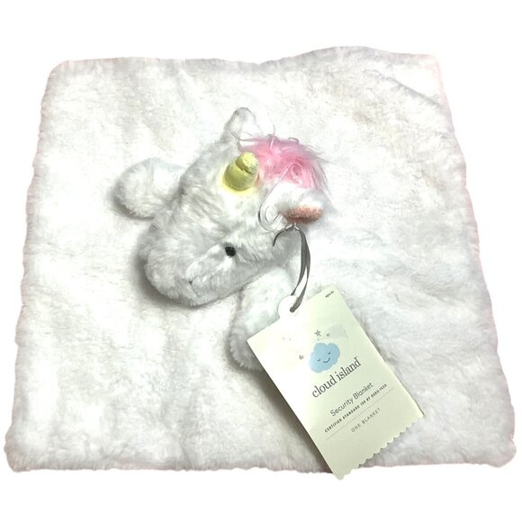 Cloud Island Unicorn Security Blanket With Satin Trim - Picture 6 of 7